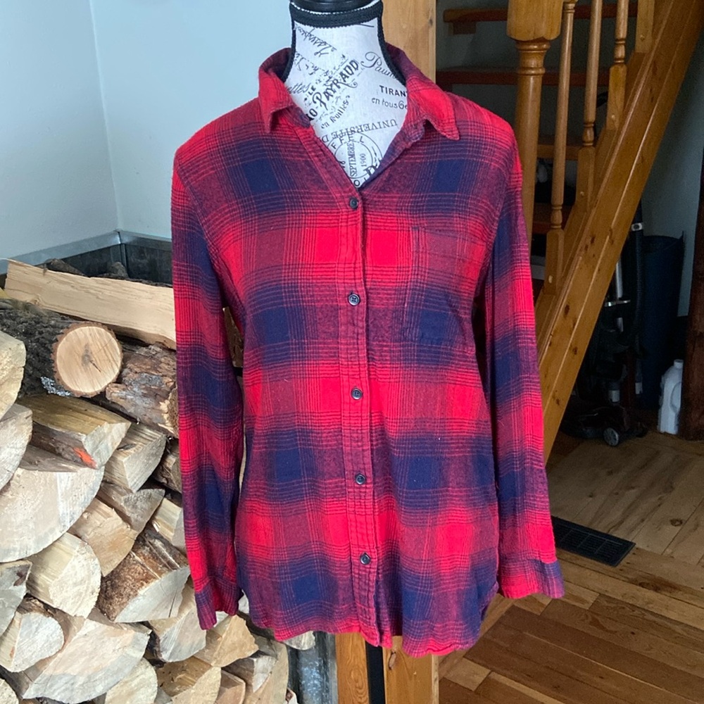 Madewell classic flannel size Med